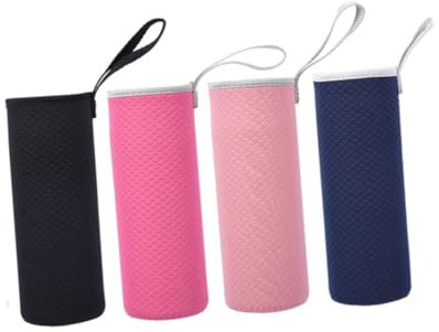 ERINGOGO Custodia Termica per Bottiglia 550 Ml in Neoprene Coperchio Porta Borraccia Isolante e Borsa da Viaggio Morbida e Resistente Set 4 Pezzi Colore Assortito per Sport e attività