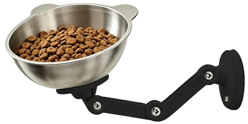 per Cani da Parete | Ciotole In Acciaio Antiscivolo Con Coperchio Magnetico,Stazione Alimentazione Gatti,Per Alimentazione e Acqua di Cani e Gatti Anziani Cuccioli Adulti Viaggio
