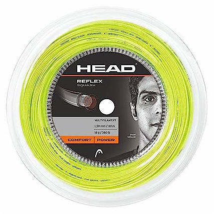 Head Reflex 18 Squash String 110M/ 360 ft Reel - Yellow