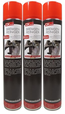 SDV Chemie Bremsenreiniger Spray 3X 850 ml Power Brake Cleaner 360° Ventil Teilereiniger