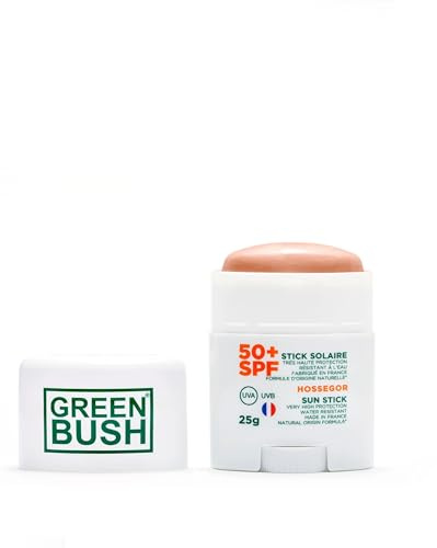 GREENBUSH Stick Solaire SPF50+ Beige 25g - Très Haute Protection Solaire Teintée Visage et Corps - Filtres Minéraux Naturels - Résistant à l'Eau - Fabriqué en France