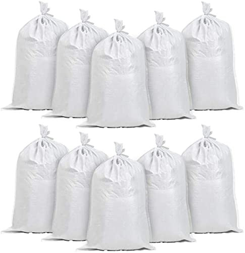 Nalakey Hochwasser Sandsäcke Beutel Silosack Sandsack weiß Hochwasserschutz Sandsack Für Hochwasser Zum Befüllen, Packaging, Industry, Grains 10 Stück (50 * 80cm)