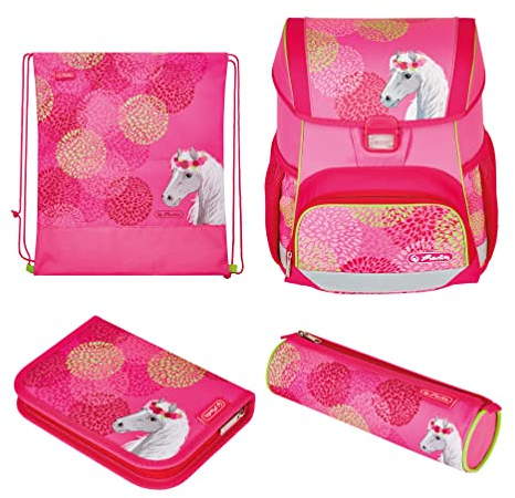 Herlitz 50039555 Schulranzen Loop Plus, Bloomy Horse, 1 Stück