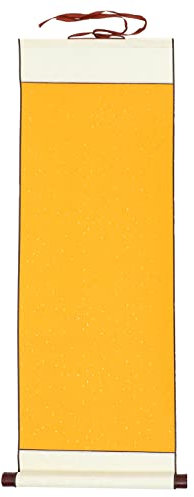 EXCEART Chinesische Kalligraphie, blanko, zum Aufhängen, Schriftrollen, Papier, Büro, zum Aufhängen, blanko, 1 Stück, Kaffee