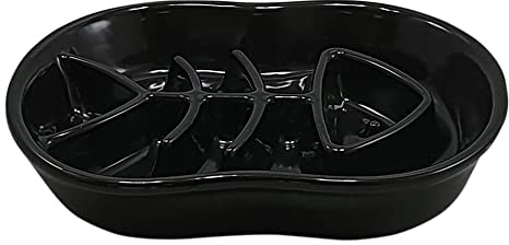 Nobby 82453 Anti-Schling-Napf Fish schwarz 22,5 x 17 x 4 cm, 0,5 l