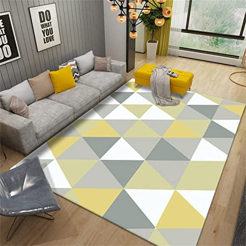 DJHWWD Webteppich Mehrfarbig Dekoration Wohnung modern Kinder Zimmer Schlafzimmer Wohnzimmer Geometrisch Weich 100x200cm Zimmer Teppichen deko terasse