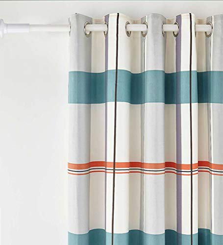 WHITNEY Asta per tende extra lunga da 92 a 430 cm, non richiede trapano, allungabile, in acciaio inox, extra lunga, per grandi finestre, doccia, armadi, bianco 1