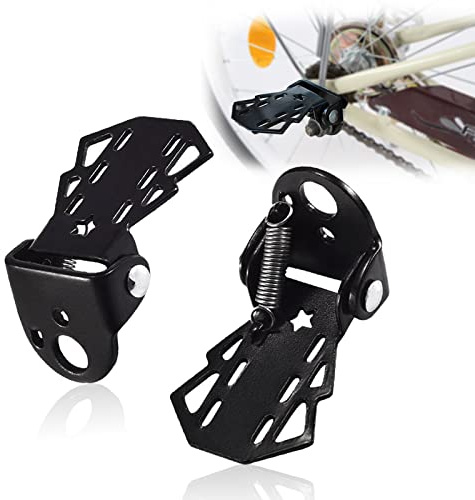 doepeBAE 1 Paire de Pédale Arrière de Vélo Pliante,Pédales Pliantes de Vélo, Pédales de Vélo en Métal,pour Enfants Vélo Siège Arrière Repose-Pieds Repose-Pieds Pédales(Pédale)