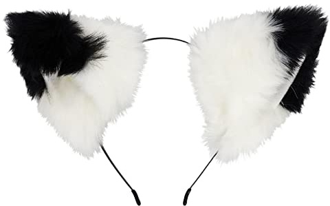 DigiTizerArt Fox Wolf Cat Ears Headband, Animal Furry Ears,Christmas Halloween Ears,Gorou Cosplay Costume Accessory,Funny Gifts