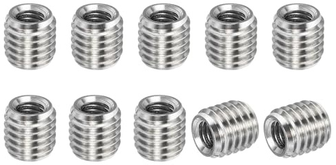 PATIKIL 10Stk gewindeeinsatz Adapter Hülse Reduziermutter M10x1.5 Stecker auf M6x1.0 Weibliche Reparatur Einsatzmutter Schraube Getriebe Umwaufdlung Edelstahl 10mm