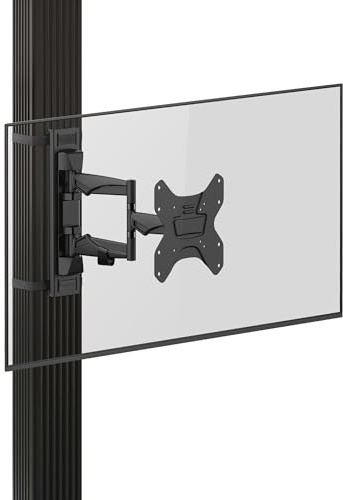 ZeboZap ZZTVA2022 Gazebo TV Mount – Fits 19”-50” TVs | Full-Motion Square Post Pole Mount | Outdoor TV Mount | Holds 66 lbs | Weatherproof Black | Alternative to Outdoor TV Stand