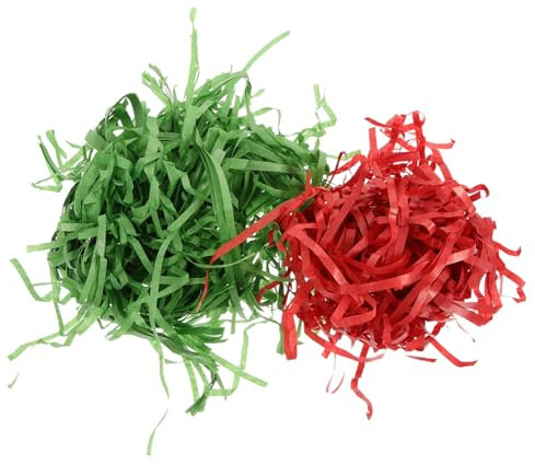 NUOBESTY 2packungen Geschreddertes Papier Für Geschenkverpackung Dekoratives Füllmaterial Für Boxen Körbe Und Diy-projekte Weihnachtsgrün Für Geburtstage Hochzeiten Und Feste