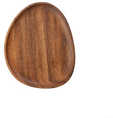 NbgrvB, Plateau ovale en bois de manguier - Parfait pour servir des aliments, des barbecues, du fromage, des sushis, des collations de vacances (26 x 21 x 2 cm), DWS5O7430966QN289COVG9P9