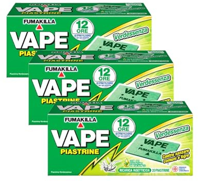 Vape Piastrine Antizanzare Verdessenza 20Pz (3 Pezzi)