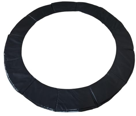 harayaa Housse de ressort de trampoline standard - Protection des bords de trampoline - Housse de protection épaisse (noir), 2,4 m