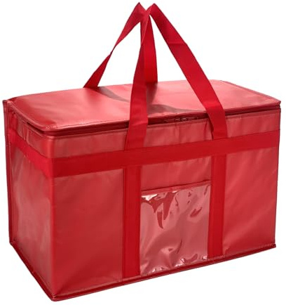 Yalin Grande borsa termica XXL, in polistirolo, per mantenere il cibo caldo o freddo, riutilizzabile, doppia cerniera, per la spesa, 50,8 x 33 x 25,4 cm (larghezza x altezza x profondità), colore