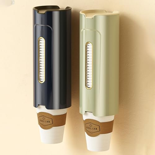 Dispenser per acqua Portabicchieri Dispenser per bicchieri salvaspazio a parete antipolvere Impermeabile Portabicchieri usa e getta per bicchieri di plastica di carta,per ufficio,scuola,ristorante