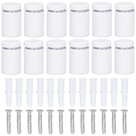 Risegun Werbenagel, 12 Stück Abstandshalter-Schrauben, Edelstahl, Werbung, Nagel-Wandhalterung, Schilderhalter, 19 x 30 mm, Wandabstandshalterungen, robustes Design
