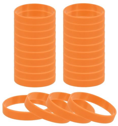 PATIKIL Silicone Rubber Bracelet, Solid Wristband, Color Blank Rubber Band