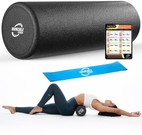 Oövervinnlig fitness EPP skumroller för djup vävnadsmassage – förbättra återhämtningen, lindra smärta och öka rörligheten för en starkare, hälsosammare dig (svart)