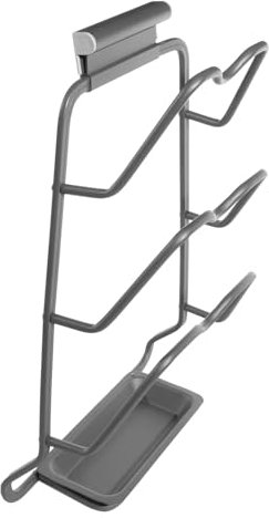 KICHOUSE Dumbbell Rack Stand Wandmontierter Hantelhalter Massivem Mit Wasserdichtem Wassertray Mehrschichtiger Stabiler Für Kurzhanteln Gym Gunmetal-finish Für Design