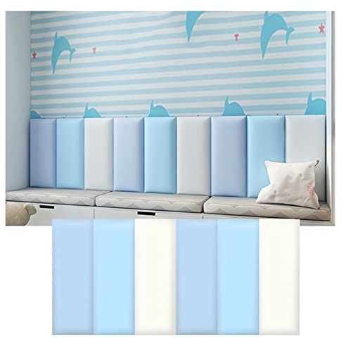 ZFGOJNBH Abziehen und Aufkleben, gepolstertes Kopfteil, 9 Stück, Anti-Kollisions-Wandmatte, selbstklebender Nachttisch-Stick für TV-Hintergrund, Spielzimmer-Dekor (Farbe: B, Größe: 120 x 50 x 20 cm)
