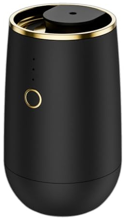 CosyCaya Difusor de Aromaterapia de Aceite Sin Agua, Escritorio de Oficina, EléCtrico PortáTil para SPA, Hogar, Mini Temporizador de PulverizacióN para Coche, Negro