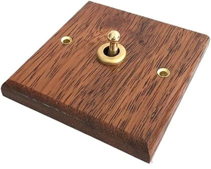 interruptor de luz, Interruptor de palanca oculto de madera maciza tipo pared Simple 86 interruptor de luz de palanca de lujo for el hogar(1 Gang)