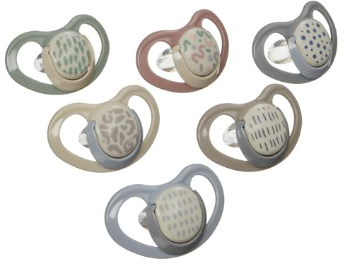 Vital Baby Soothe Airflow Dummies 6-18m+, Symmetrical Teat, Skin-Friendly, Day & Night Soothers, Steriliser Box, EarthSmart Biodegradable, BPA-Free, 6 Pack