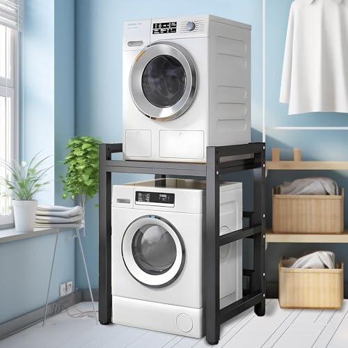 JGJSQYY Support de Rangement au-Dessus de la Machine à Laver, étagère de Rangement pour Lave-Vaisselle pour sèche-Linge Domestique, Convient pour la Salle de Bain, Cuisine, Balcon, buanderie