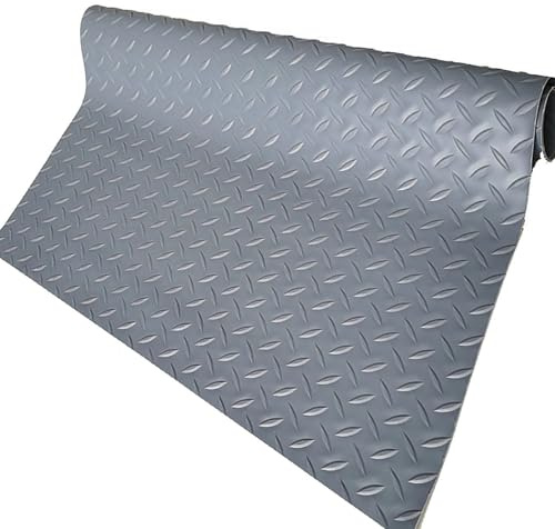 Tappeto Gomma Esterno Gray 0.8×8m, Tappetini da Garage in PVC per sotto L'auto, Tappetino per Pavimento Garage per Garage, Banchi da Lavoro, Camion, Cucine, Palestre