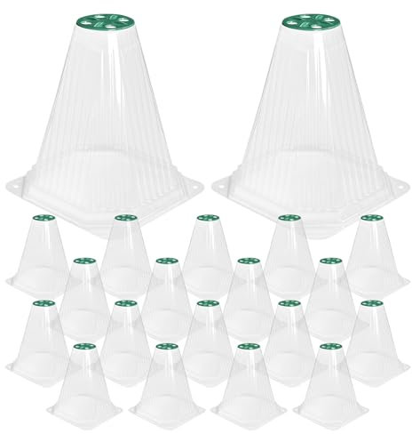 Garden Cloche - Tela De Red, Transpirable, Protector | Paquete De 20 Jaulas De Cobertura Para Plantas Para Macizos De Flores Vegetales, Protección De Anticongelante Para Invernaderos De Jardín, Soluci