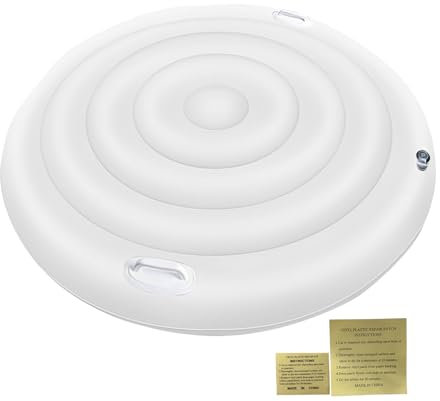 Copertura per vasca idromassaggio gonfiabile, isolata termicamente, 160 cm, tettoia rotonda per piscina idromassaggio con maniglie, per casa, giardino e giardino