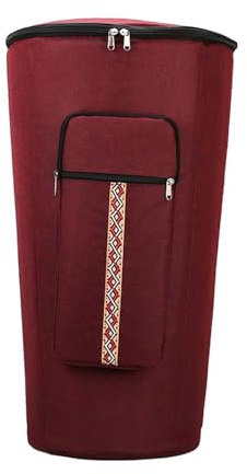 kowaku Gigbag Aus Robustem Oxford Stoff mit Weicher Polsterung Und Doppelter Reißverschlussöffnung für Sicheren Instrumententransport, Red 12 Inch