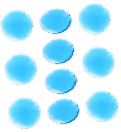 ERINGOGO 10 Stück Teiliges Runde Kühlende und Wärmende Augenpads aus PVC und PE Mehrfach Verwendbare Augenmaske gegen Augenringe Schwellungen und Müdigkeit Sanfte Kälte Wärmetherapie für