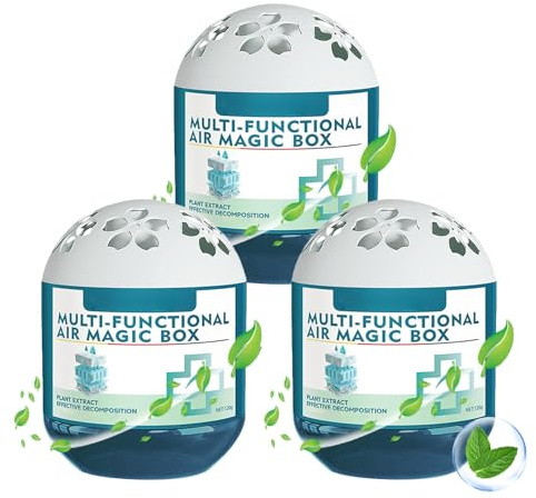 2026 New Indoor Air Purification Dust Removal Magic Box, Long Lasting Natural Air Fresheners, Multi-functional Magic Box, Plant Extract, Long-Lasting Freshness (3pcs)
