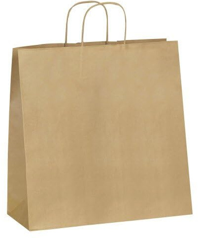 Sacs ECO kraft brun poignées torsadées 40 x 35 x 14 cm - Carton de 200