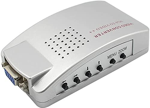 upxiang PC VGA à TV convertisseur de signal Adaptateur, VGA vers TV RCA composite Converter adaptateur S-vidéo Box pour PC Ordinateur Portable Windows
