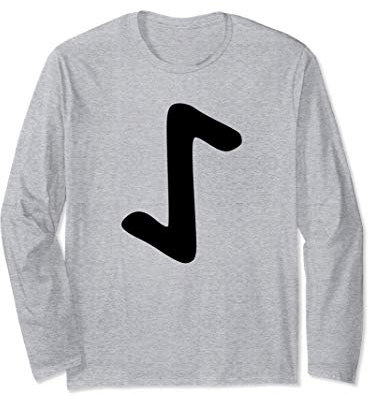 Eihwaz Rune Viking Runic Alphabet Yew Tree Fortune Gift Long Sleeve T-Shirt
