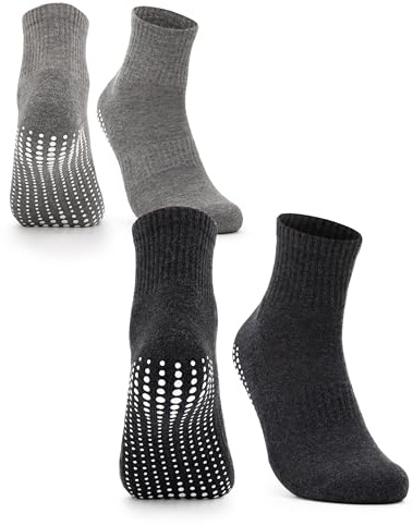 Occulto Damen Stoppersocken 80% Baumwolle 2-4 Paar (Modell: Madeleine) 2 Paar|Schwarz,Grau 39-42