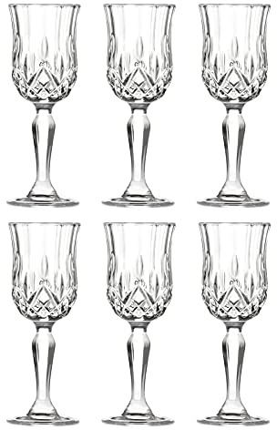 Barski Liquor Glass - Stemmed Glasses - Set of 6 - Glass - Crystal Glass - Designed - Use it for - Sherry - Shot - Vodka - Liquor - Cordial - Each Glass is 2 oz Made in Europe
