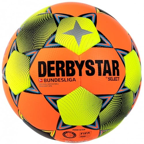 Derbystar 2. BL Brillant Aps Winter Ball Erwachsene Uni, Orange Petrol Gelb, 5