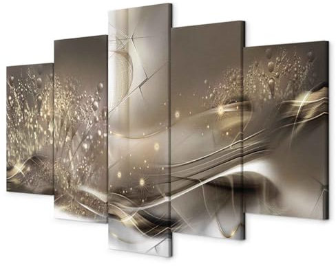 murando - Akustikbild Abstrakt 5 tlg Bilder Akustikschaum Schallschutz Wand Deko Kunst Akustikpaneele Wandpaneele Schalldämmung Wandbild Schallabsorber Akustikplatten Pusteblume Ornament b-C-10151-b-a