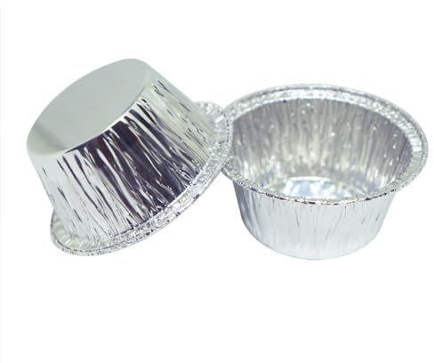 Alu-Freshh Stampo rotondo in alluminio da 140 ml, per muffin, cioccolato, lava, cupcake, (200)