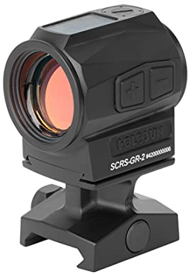 Holosun SCRS-GR-2 Grünpunkt Visier, grünes 2MOA Punkt Absehen, Solarzelle, schwarz, Picatinny Schiene, Jagd, Sportschießen, Softair, Tactical Micro red dot Sight - 70156966
