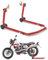 Jopassy Soporte para moto, elevador de moto, soporte de montaje trasero, estabilidad hasta 300 kg, soporte para rueda trasera (rueda trasera, rojo)