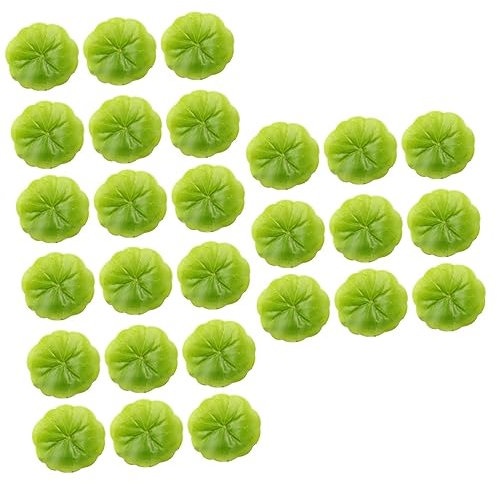 POPETPOP 90 Piezas Jardín Piscina Hojas De Lirio Nenúfar De Estanque Hoja De Acuario Decoration for Home Estanque De Peces Hoja De Loto Flotante Agua Hoja De Loto Falso Decoración