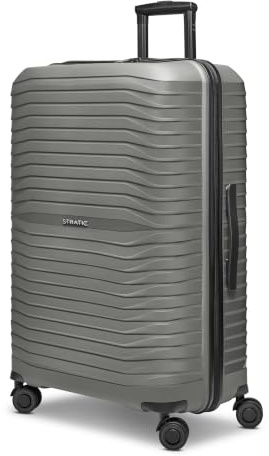 Stratic Check-in Koffer für Damen und Herren | großer XL Trolley 50 x 29 x 76 cm aus hochwertigem, leichtem Polypropylen Material | Doppelrolle & Teleskopgriff| Shine Serie