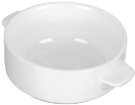 PRETYZOOM 1stk Doppelohr Suppenschüssel Speicherhalter Eisbecher Zwiebelsuppenschalen Zwiebel Suppenschüssel Japanische Suppentassen Pudding Joghurt Weiß Keramik Lagerregal