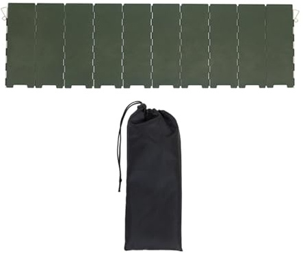 Folpus Zusammenklappbarer Windschutz für Outdoor-Kocher, zusammenklappbarer Windschutz mit Tragetasche, Windschutz für Gasofen, Campingofen zum Wandern,